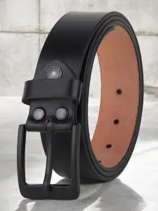 Metronaut Men Textured Leather Formal Belt
