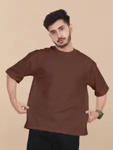 Moda Rapido Men Solid Oversize Round Neck T-shirt