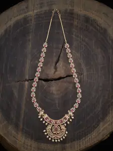 Kushal's Fashion Jewellery Copper Gold-Plated Necklace