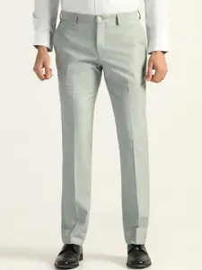 Blackberrys Men Slim Fit Low-Rise Formal Trousers