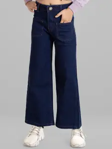 ADBUCKS Girls Wide Leg High-Rise Stretchable Jeans