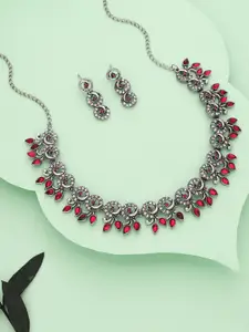 Anouk Gold-Plated American Diamond Studded Necklace And Earrings