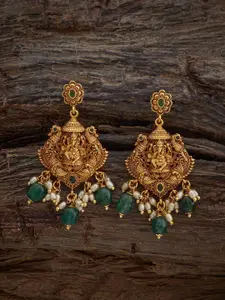 Kushal's Fashion Jewellery Gold-Plated Contemporary Pearls Drop Earrings