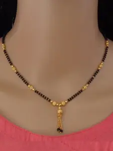 Ramdev Art Fashion Jwellery Set Of 4 Gold-Plated Beaded Necklace And Earrings