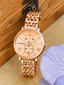DressBerry Women Dial & Bracelet Style Straps Analogue Watch HOBDB-319-RG