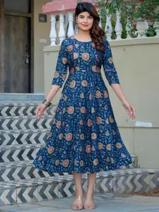 Anouk Women Floral Printed Fit & Flare Midi Dress