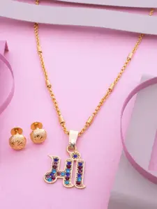 Ramdev Art Fashion Jwellery Set Of 4 Gold Plated Stone Studded  Necklace And Earrings