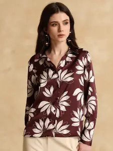 Kazo Women Floral Opaque Printed Formal Shirt