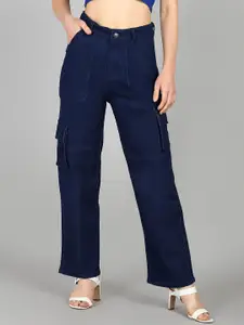 DressBerry Women Comfort Straight Fit High-Rise Light Fade Acid Wash Stretchable Jeans