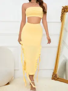 StyleCast Strapless Crop Top & Skirt