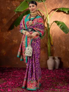 Anouk Ethnic Motifs Silk Blend Saree