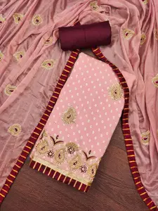 MANVAA Embellished Unstitched Dress Material