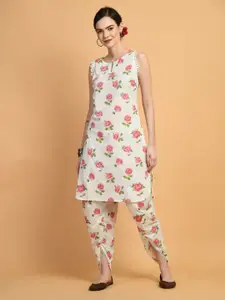 SEEDS OF FUSION Floral Printed Pure Cotton Kurti