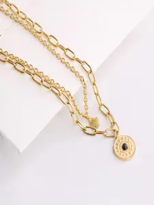 DressBerry Layered Chain with Evil Eye Shaped Pendant