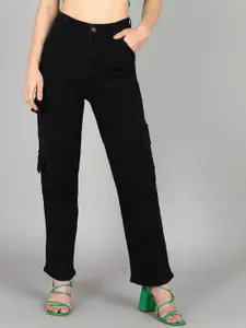 DressBerry Women Comfort Straight Fit High-Rise Light Fade Acid Wash Stretchable Jeans