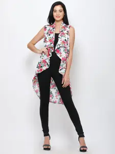 Moda Rapido Floral Printed V-Neck Open Front Shrug