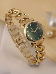 HAUTE SAUCE by  Campus Sutra HAUTE SAUCE by Campus Sutra Women The  Sova Chainlink Round Watch - SS25_HSWC1401