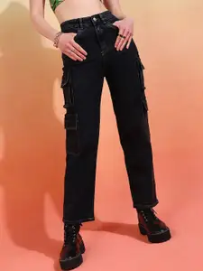 DressBerry Women Comfort Wide Leg High-Rise Light Fade Acid Wash Stretchable Jeans