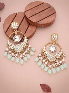 Anouk Gold Plated Artificial Beads Contemporary Jhumkas