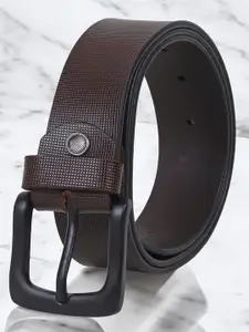 Metronaut Men Textured Leather Formal Belt