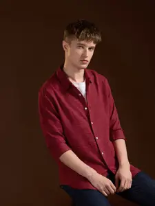 THE BEAR HOUSE Men Slim Fit Opaque Casual Shirt