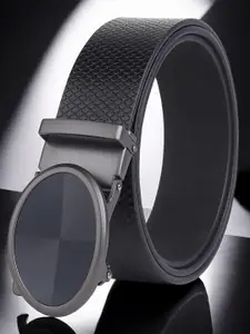 Metronaut Men Textured Leather Formal Belt
