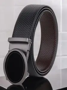 Metronaut Men Textured Leather Reversible Formal Belt