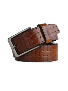 Metronaut Men Textured Leather Formal Belt