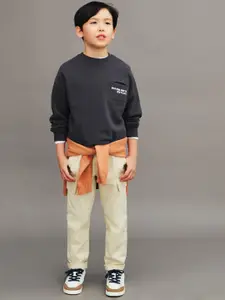 Mango Kids Boys Straight Fit Pure Cotton Trousers