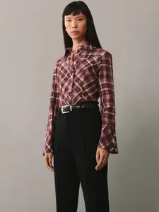 MANGO Checked Casual Shirt