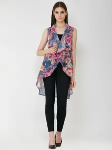 Moda Rapido Floral Printed Longline Shrug