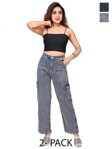 Doll Fashion Women Pack Of 2 Boyfriend Fit Mildly Distressed Jeans