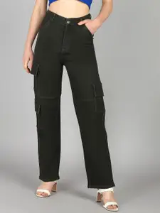 DressBerry Women Comfort Straight Fit High-Rise Light Fade Acid Wash Stretchable Jeans