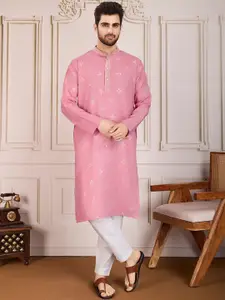 House of Pataudi Woven Design Straight Kurta