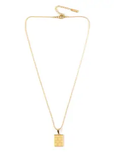DressBerry Rectangular Shaped Minimal Pendant Chain