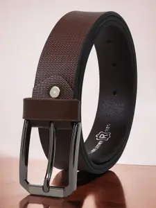 Metronaut Men Textured Leather Formal Belt