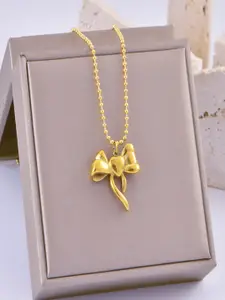 DressBerry Minimal Chain with Bow-Shaped Pendant