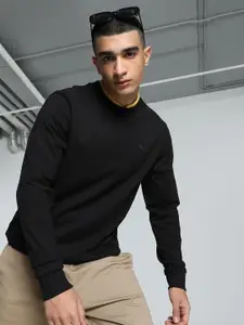 Puma Men's CLASSICS Textured Crew-Neck Slim Fit Sweatshirt