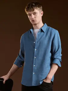 THE BEAR HOUSE Men Slim Fit Opaque Casual Shirt