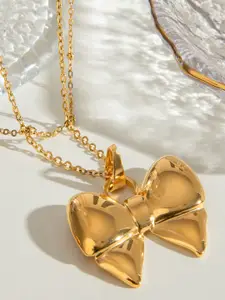 DressBerry Bow Shaped Layered Pendant Chain