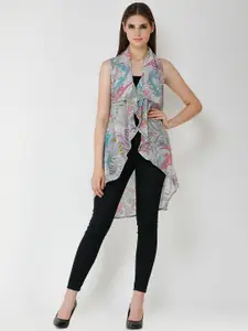 Moda Rapido Floral Printed V-Neck Open Front Shrug