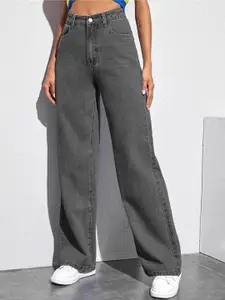 DressBerry Women Comfort Straight Fit High-Rise Light Fade Acid Wash Stretchable Jeans