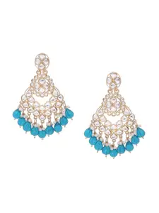 Anouk Gold Plated Artificial Beads Contemporary Jhumkas