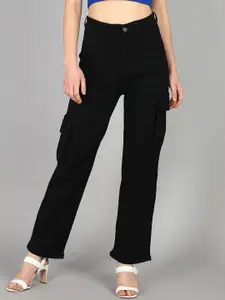 DressBerry Women Comfort Straight Fit High-Rise Light Fade Acid Wash Stretchable Jeans