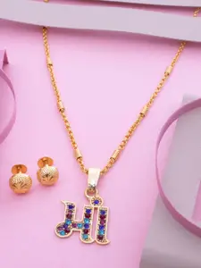 Ramdev Art Fashion Jwellery Set Of 6 Gold-Plated Necklace With Earrings Jewellery Set