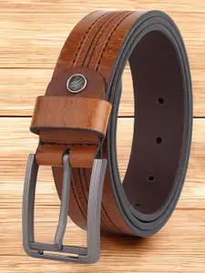 Metronaut Men Textured Leather Formal Belt