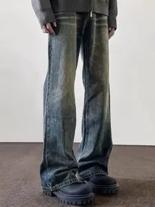 HERE&NOW Men's Mid-Rise Heavy Fade Jeans