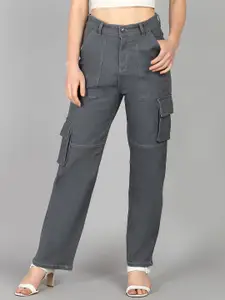 DressBerry Women Comfort Straight Fit High-Rise Light Fade Acid Wash Stretchable Jeans