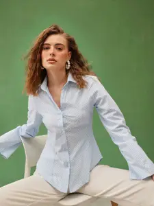 CORSICA Women Opaque Striped Party Shirt