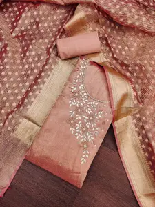 MANVAA Embellished Unstitched Dress Material